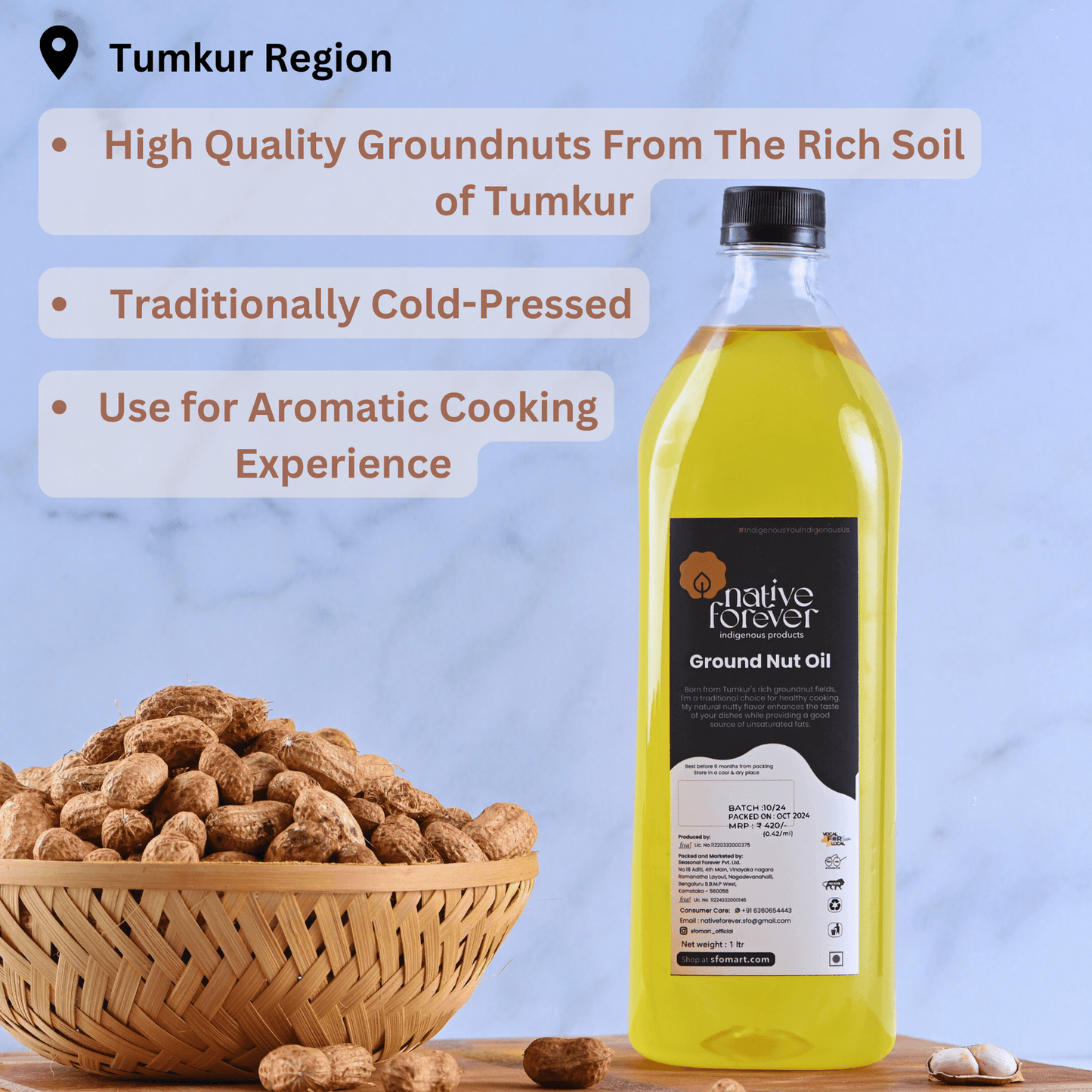 Cold Pressed Groundnut Oil - NativeForever