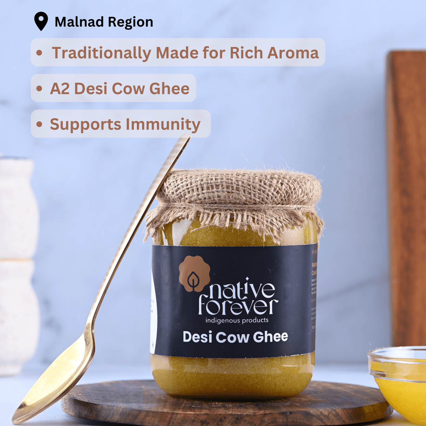 Malnad A2 Desi Cow Ghee - NativeForever