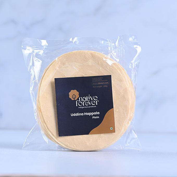 Uddina Papad - Plain(Urad Dal) - NativeForever