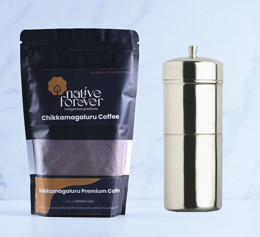 Chikkamagalur Premium Filter Coffee Powder + Indian Coffee Filter