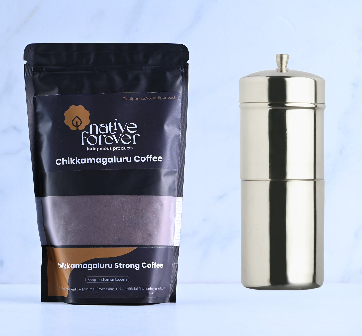 Chikkamagaluru Strong Coffee Powder + Indian Coffee Filter