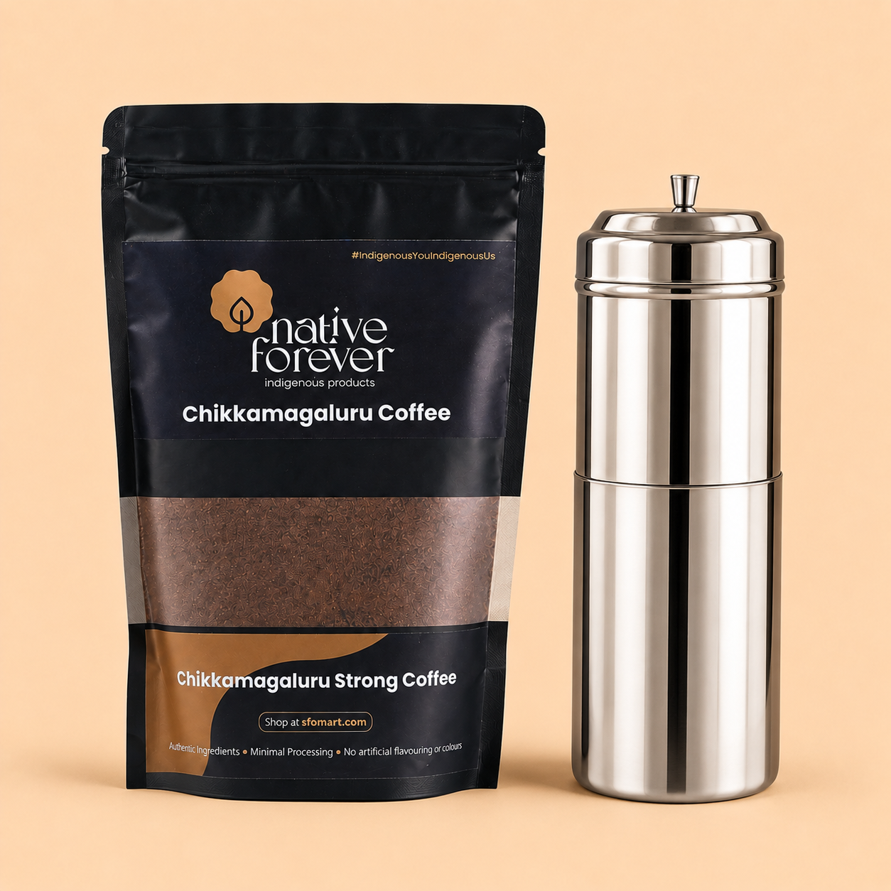 Strong Coffee Powder (250 gm) + Indian Coffee Filter